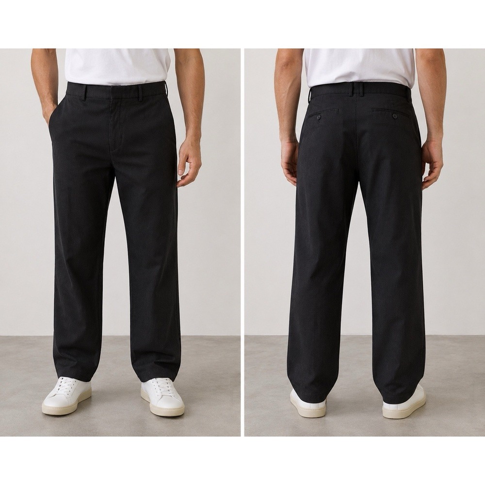 Express‎ Design Studio Dress Pants Mens 33X32 Black Wool Blend Producer